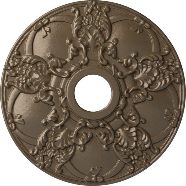 Ekena Millwork Norwich Ceiling Medallion (Fits Canopies up to 4 1/2"), 18"OD x 3 1/2"ID x 1 3/8"P, Warm Silver CM18NOWSS - main
